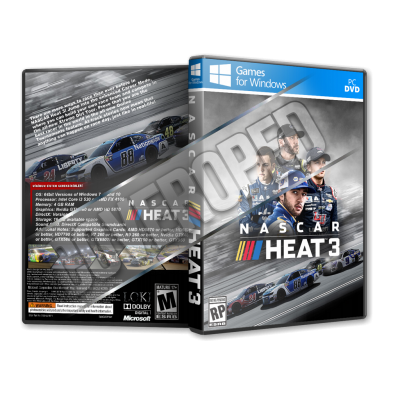 NASCAR Heat 3 Pc Game Cover Tasarımı